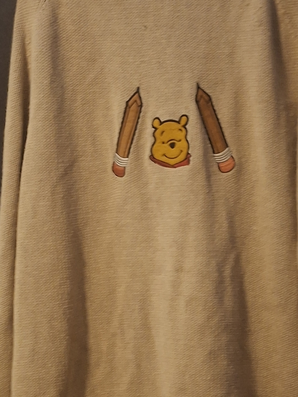 Disney Cream Knit Sweater with Classic Logo Tag
